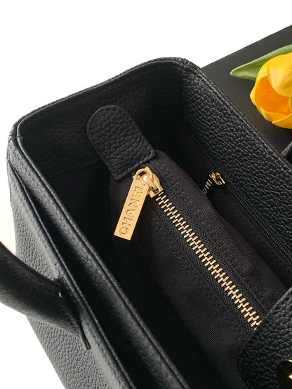 Chanel Cerf Small Tote Bag Black & Gold