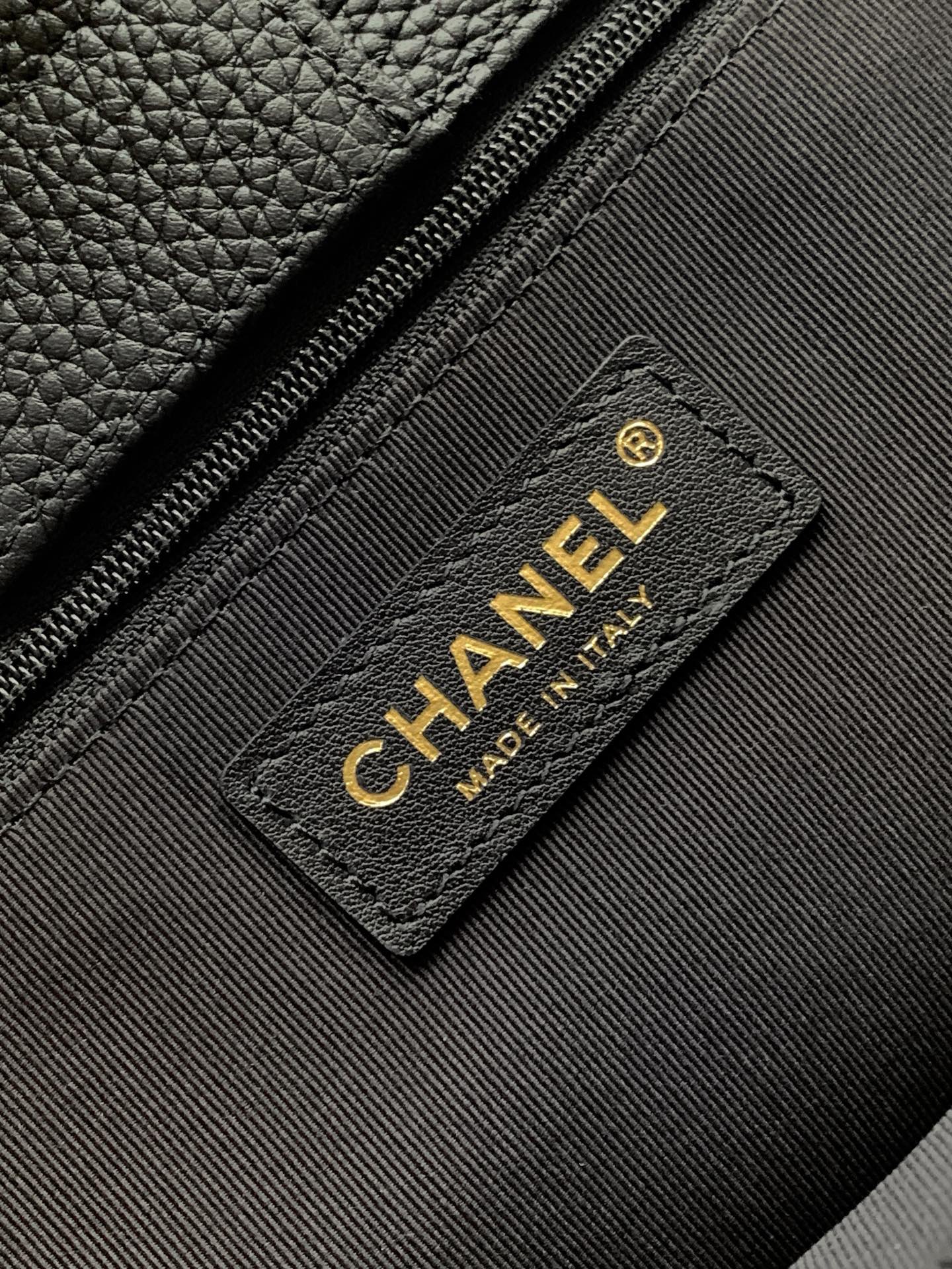 Chanel Cerf Small Tote Bag Black & Gold