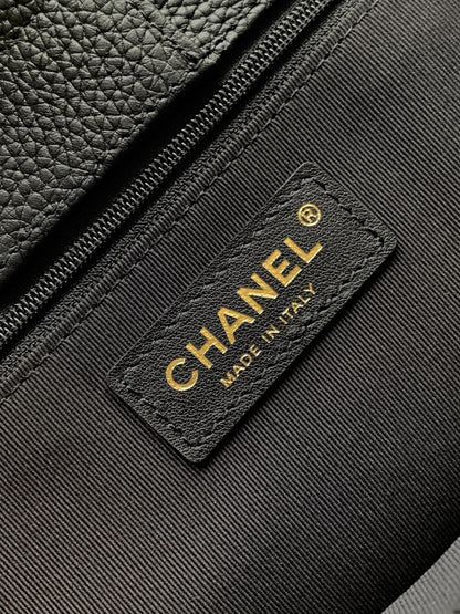Chanel Cerf Small Tote Bag Black & Gold