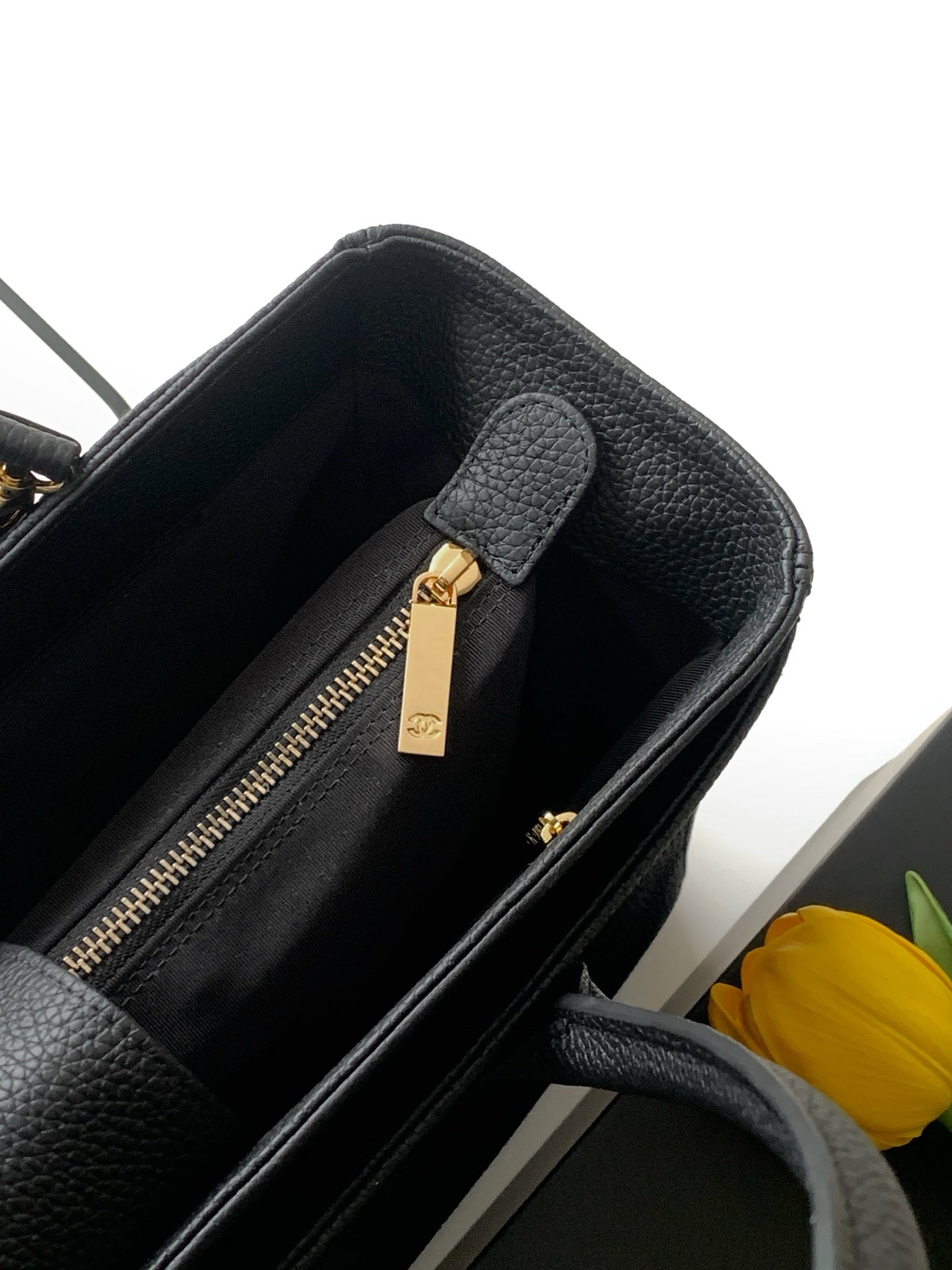 Chanel Cerf Medium Tote Bag Black & Gold