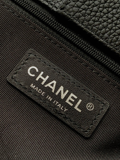 Chanel Cerf Small Tote Bag Black & Silver