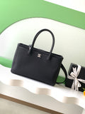 Chanel Cerf Medium Tote Bag Black & Silver