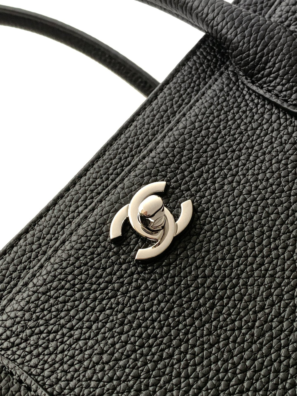 Chanel Cerf Medium Tote Bag Black & Silver