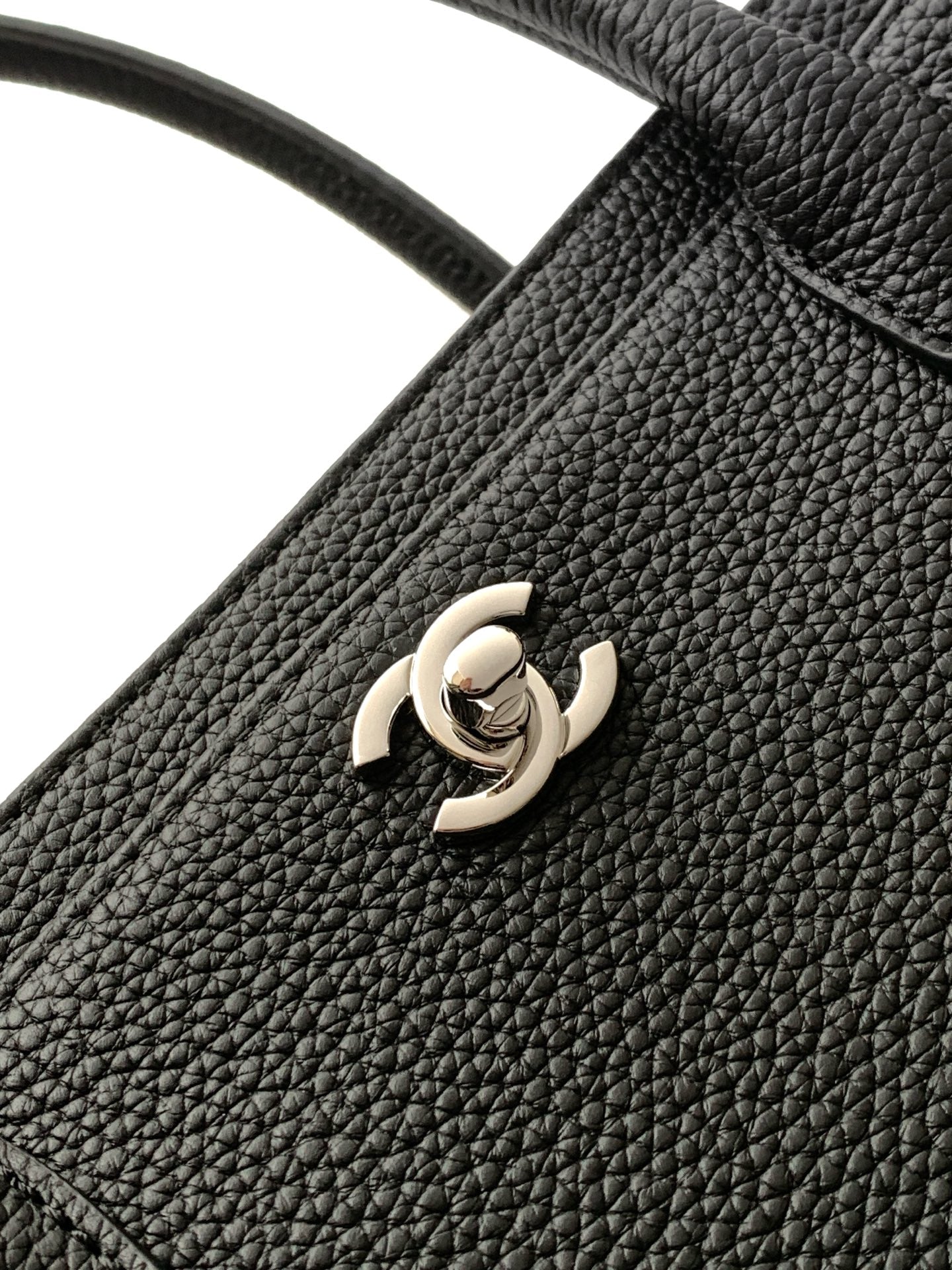 Chanel Cerf Medium Tote Bag Black & Silver