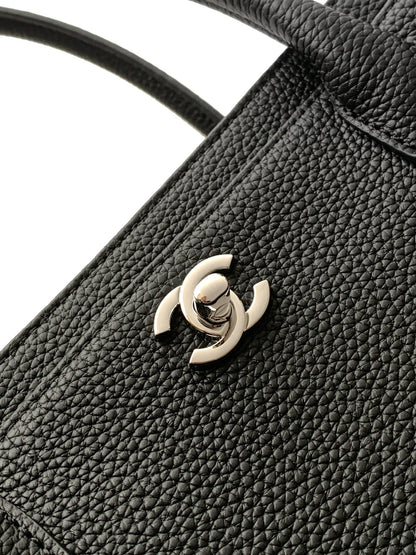 Chanel Cerf Medium Tote Bag Black & Silver