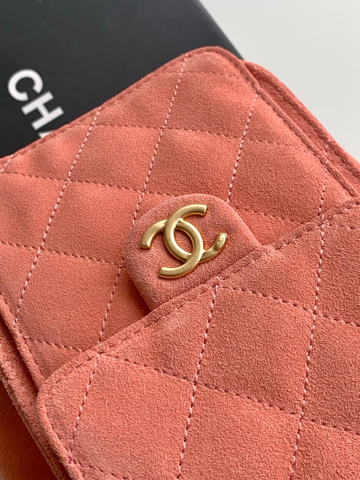 Chanel 26C Mini Suede Drawstring Top Handle Bag