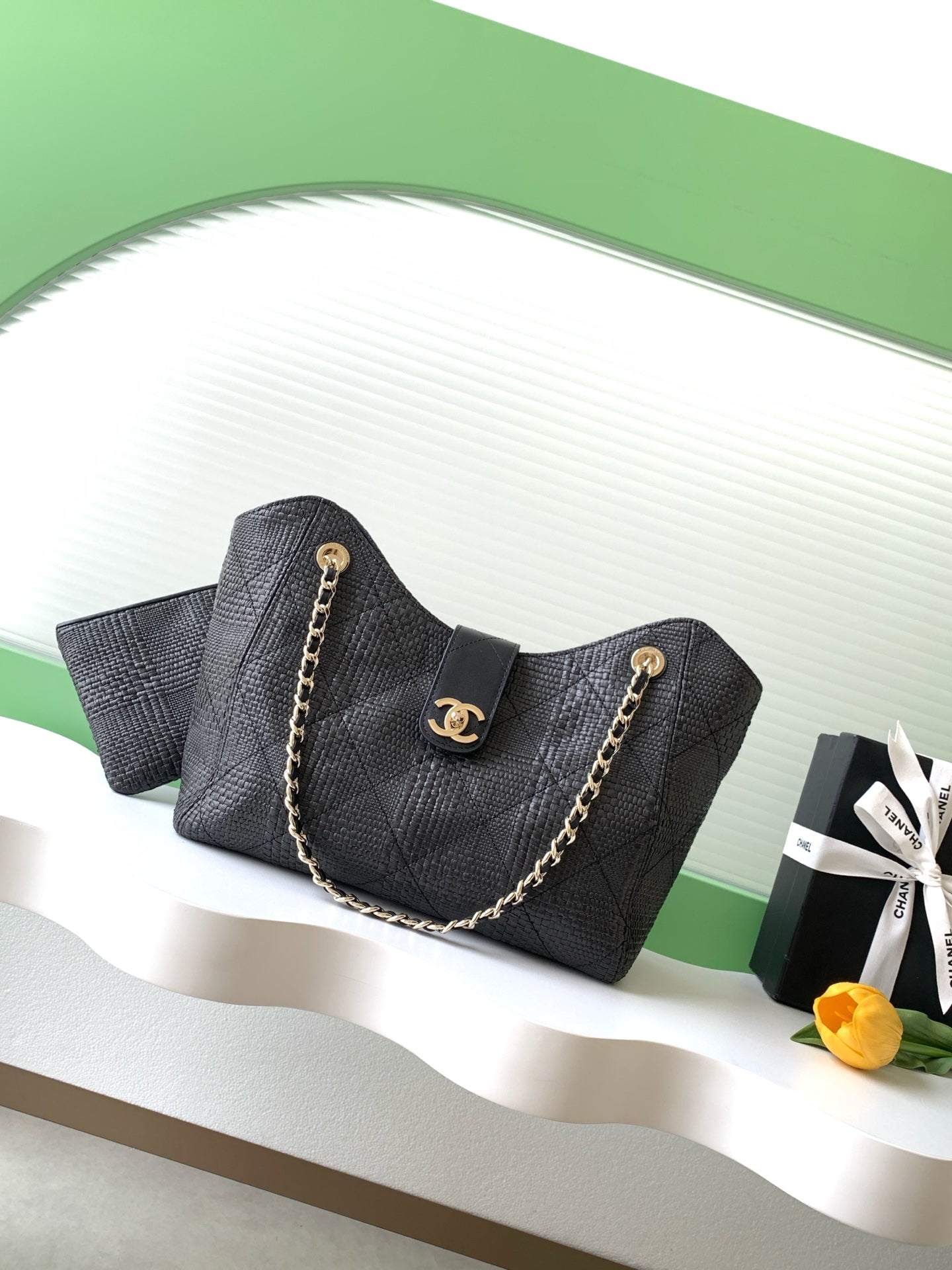 Chanel 26S Spring/Summer Black Woven Bag