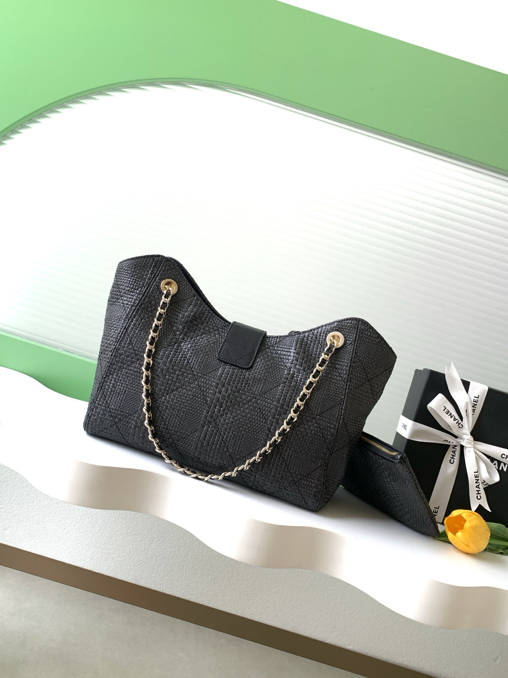 Chanel 26S Spring/Summer Black Woven Bag
