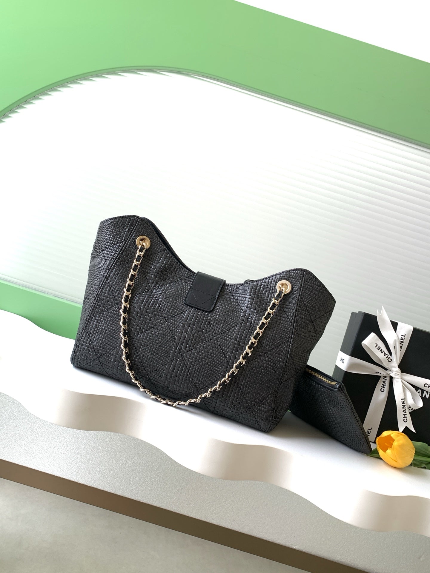 Chanel 26S Spring/Summer Black Woven Bag