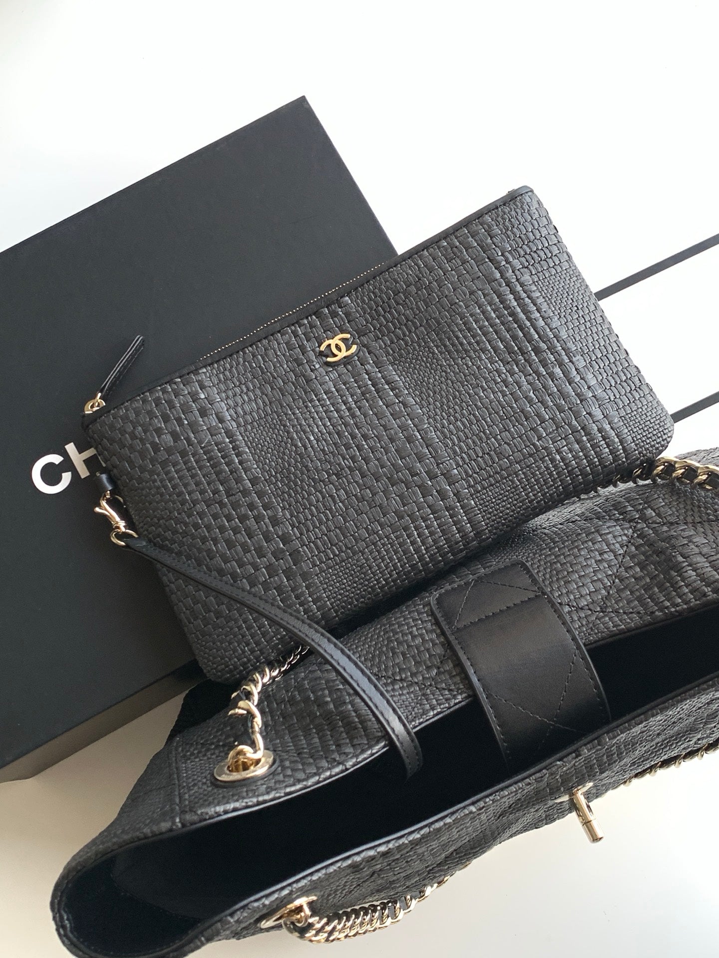 Chanel 26S Spring/Summer Black Woven Bag