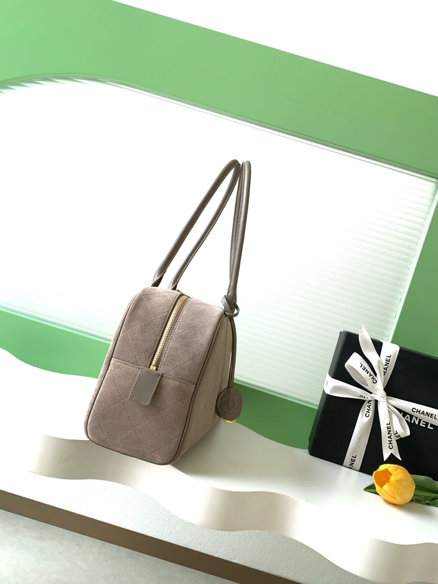Chanel 26S Bowling Bag — Grey