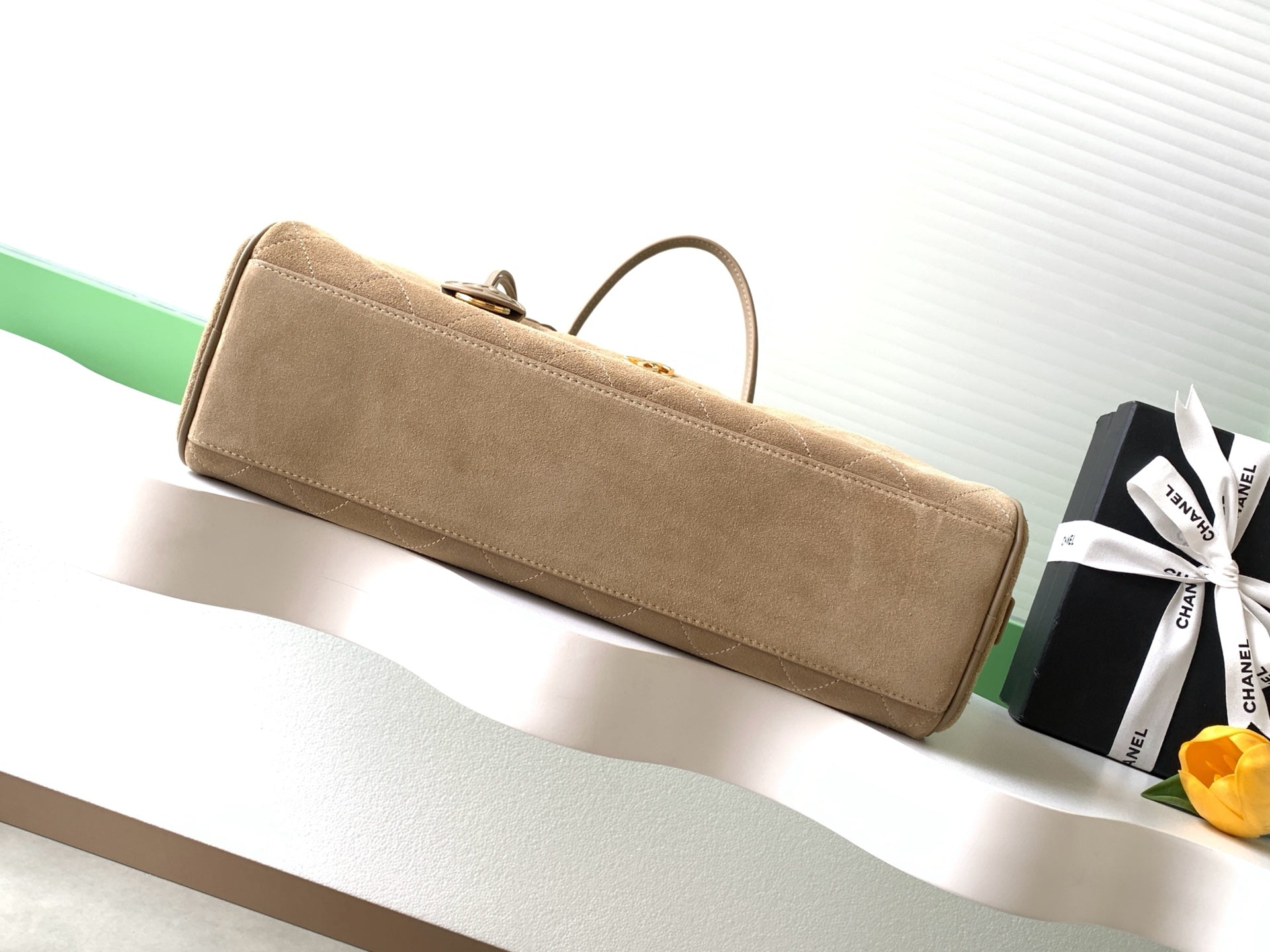 Chanel 26S Bowling Bag — Apricot