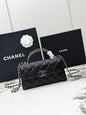 Chanel 25S Caviar Leather Kelly Handle Bag — Black