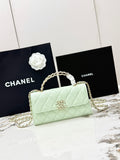 Chanel 25S Caviar Leather Kelly Handle Bag — Bubble Green