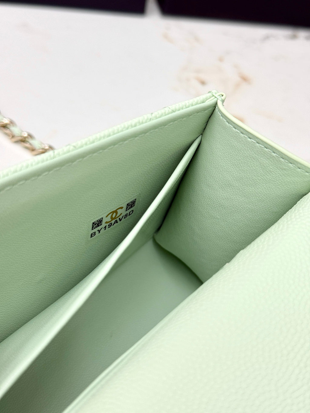 Chanel 25S Caviar Leather Kelly Handle Bag — Bubble Green