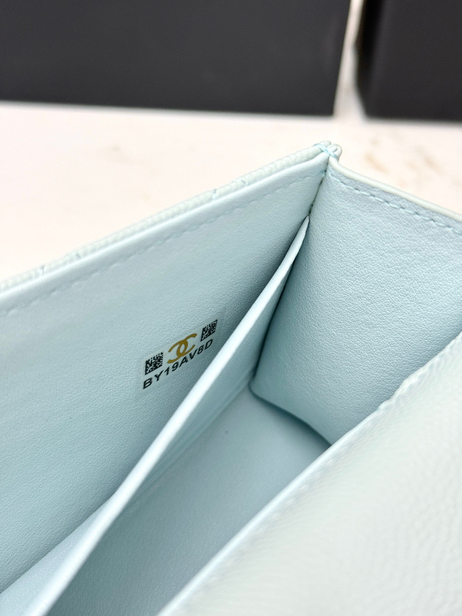 Chanel 25S Caviar Leather Kelly Handle Bag — Light Blue