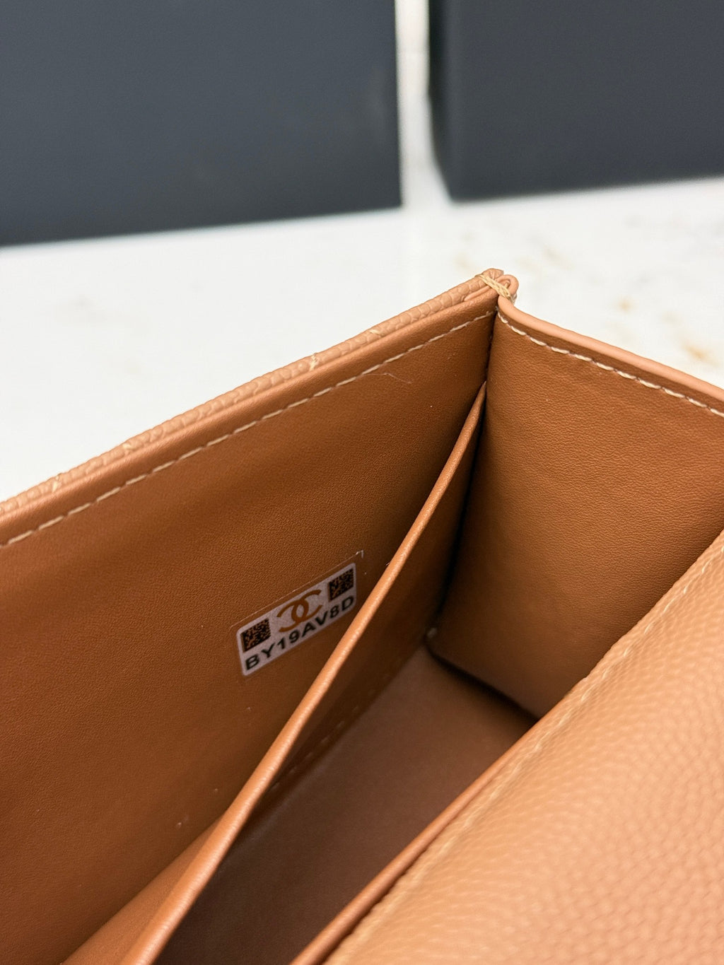 Chanel 25S Caviar Leather Kelly Handle Bag — Caramel
