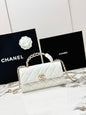 Chanel 25S Caviar Leather Kelly Handle Bag — Cream White