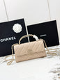 Chanel 25S Caviar Leather Kelly Handle Bag — Milk Tea Nude Pink