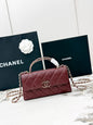 Chanel 25S Caviar Leather Kelly Handle Bag — Burgundy