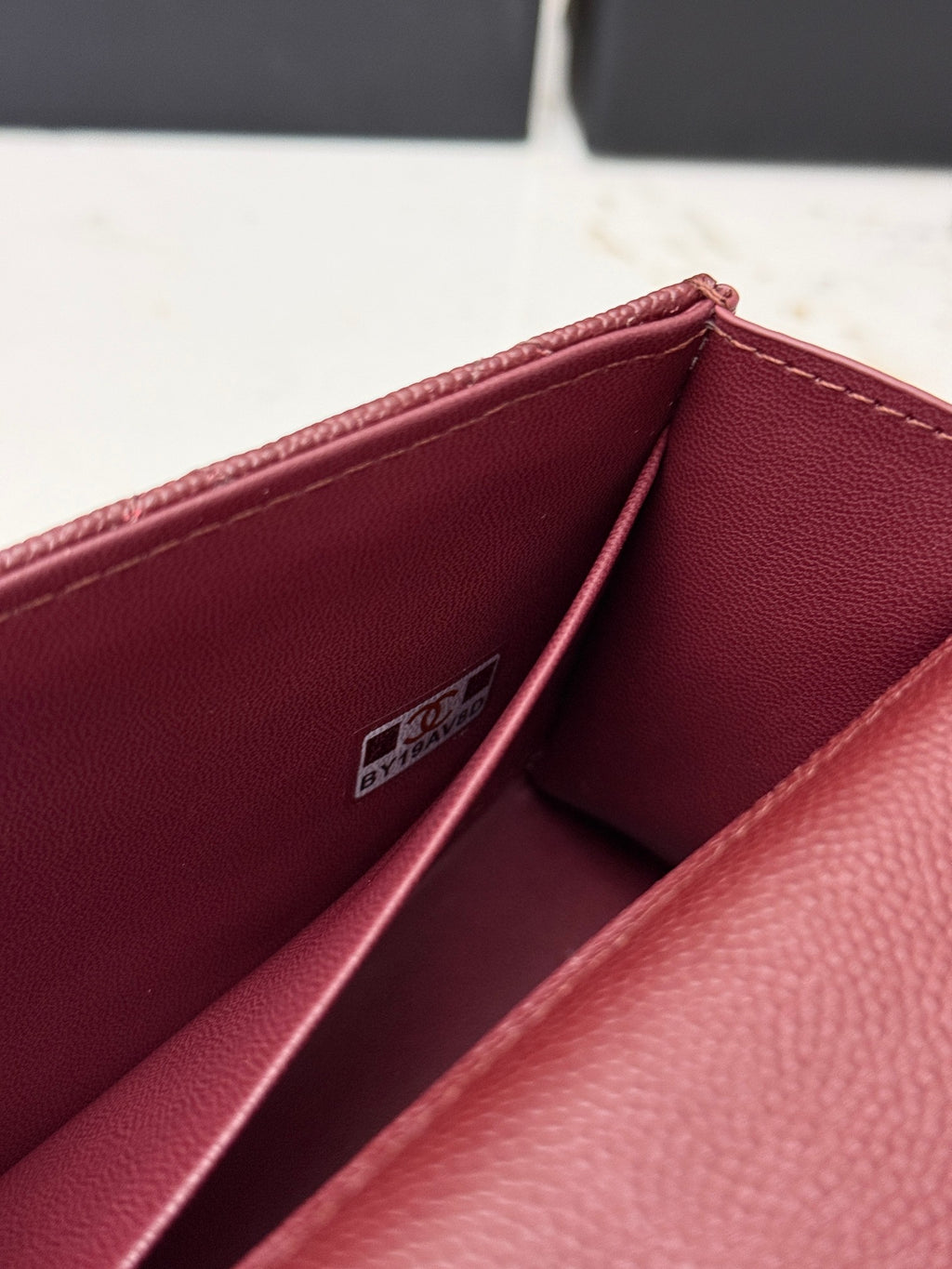 Chanel 25S Caviar Leather Kelly Handle Bag — Burgundy