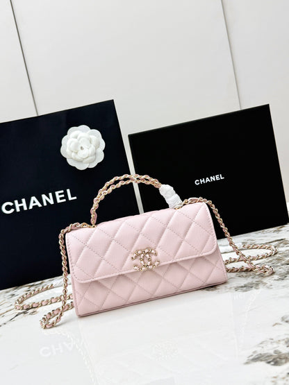 Chanel 25S Caviar Leather Kelly Handle Bag — Sakura Pink