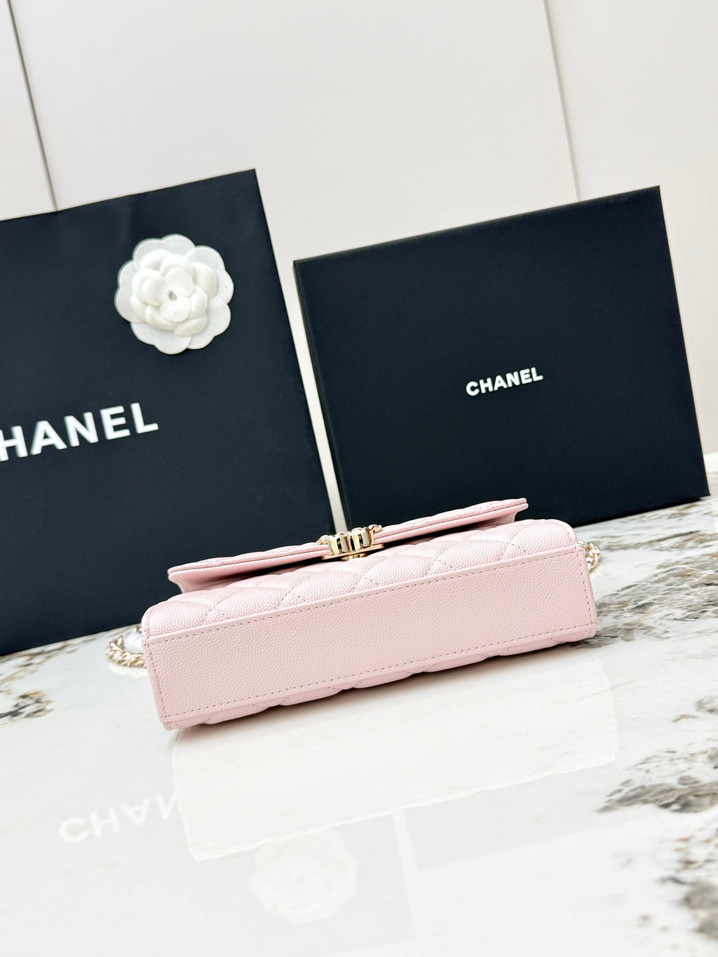 Chanel 25S Caviar Leather Kelly Handle Bag — Sakura Pink