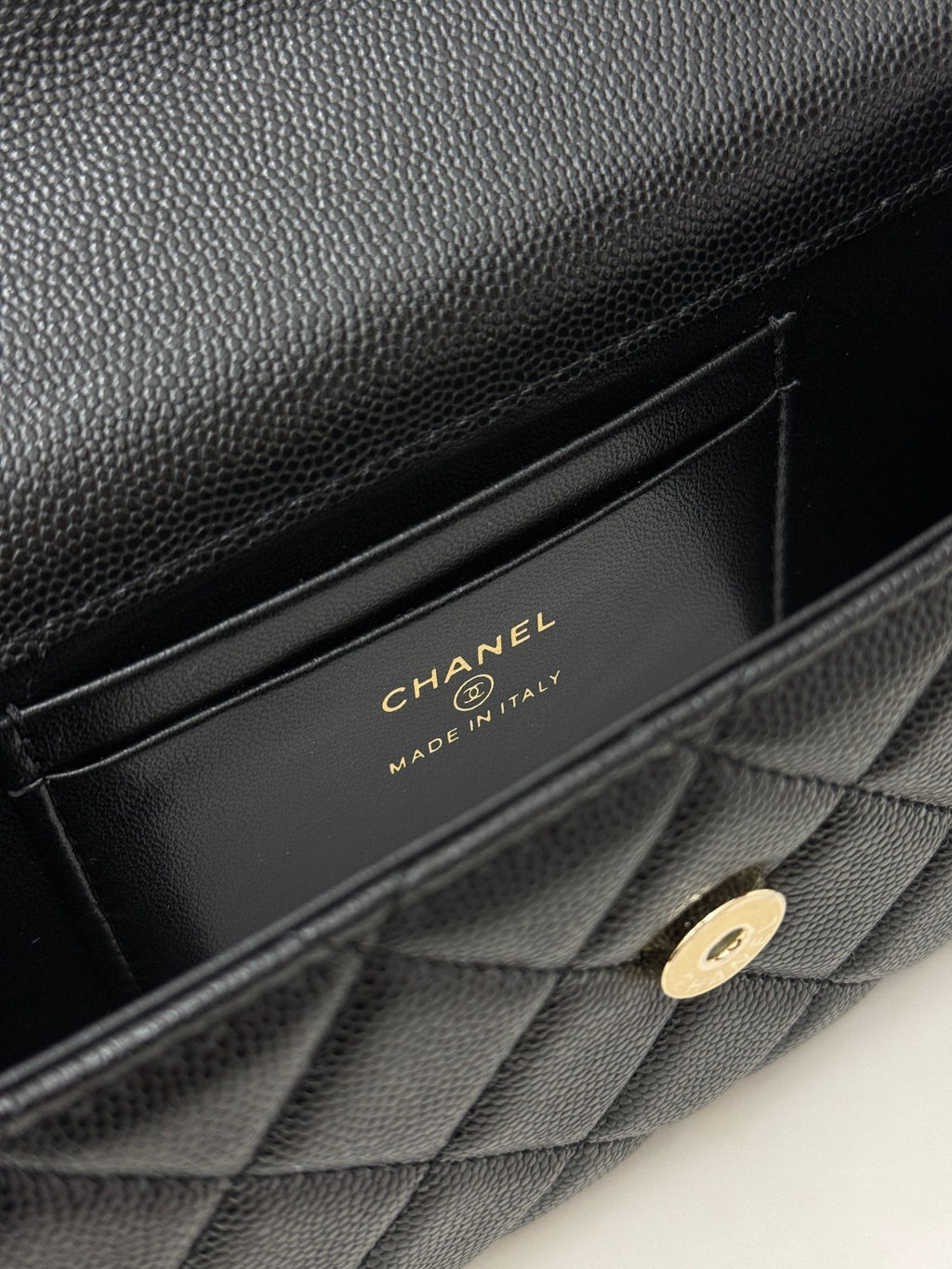 Chanel 25S Caviar Leather Kelly Handle Bag — Matte Black