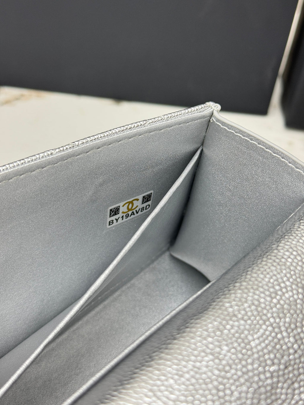 Chanel 25S Caviar Leather Kelly Handle Bag — Glacier Silver