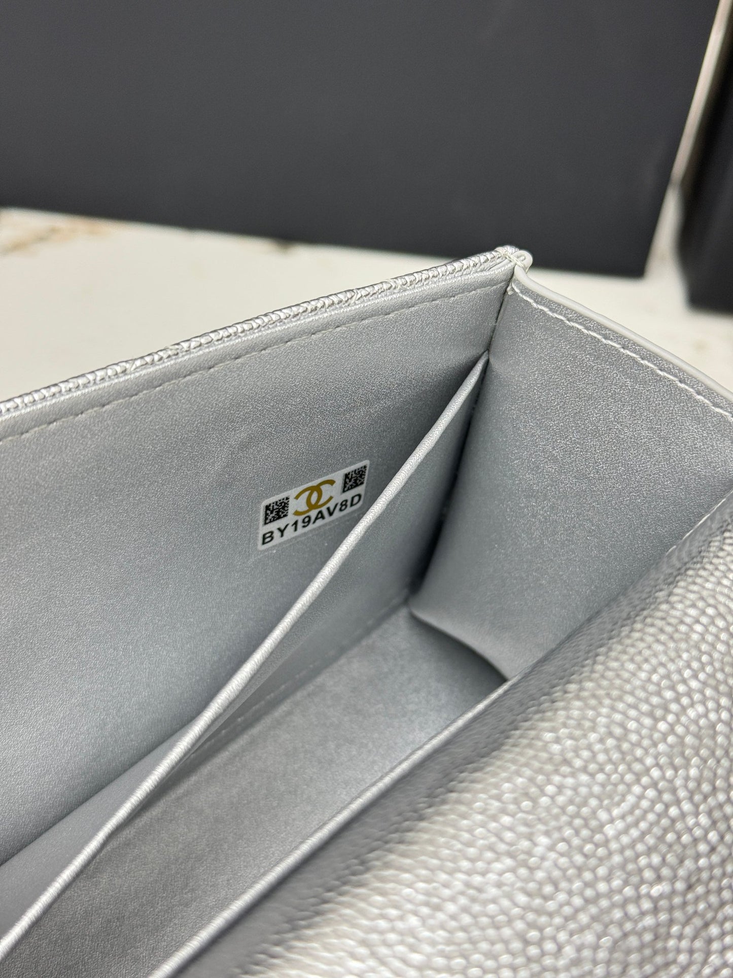 Chanel 25S Caviar Leather Kelly Handle Bag — Glacier Silver
