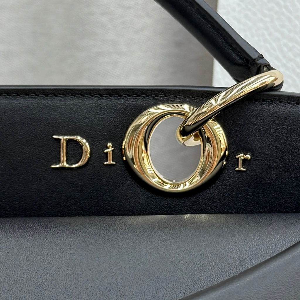 Dior 2026 Spring/Summer Bow Handbag — Black with Gold Hardware