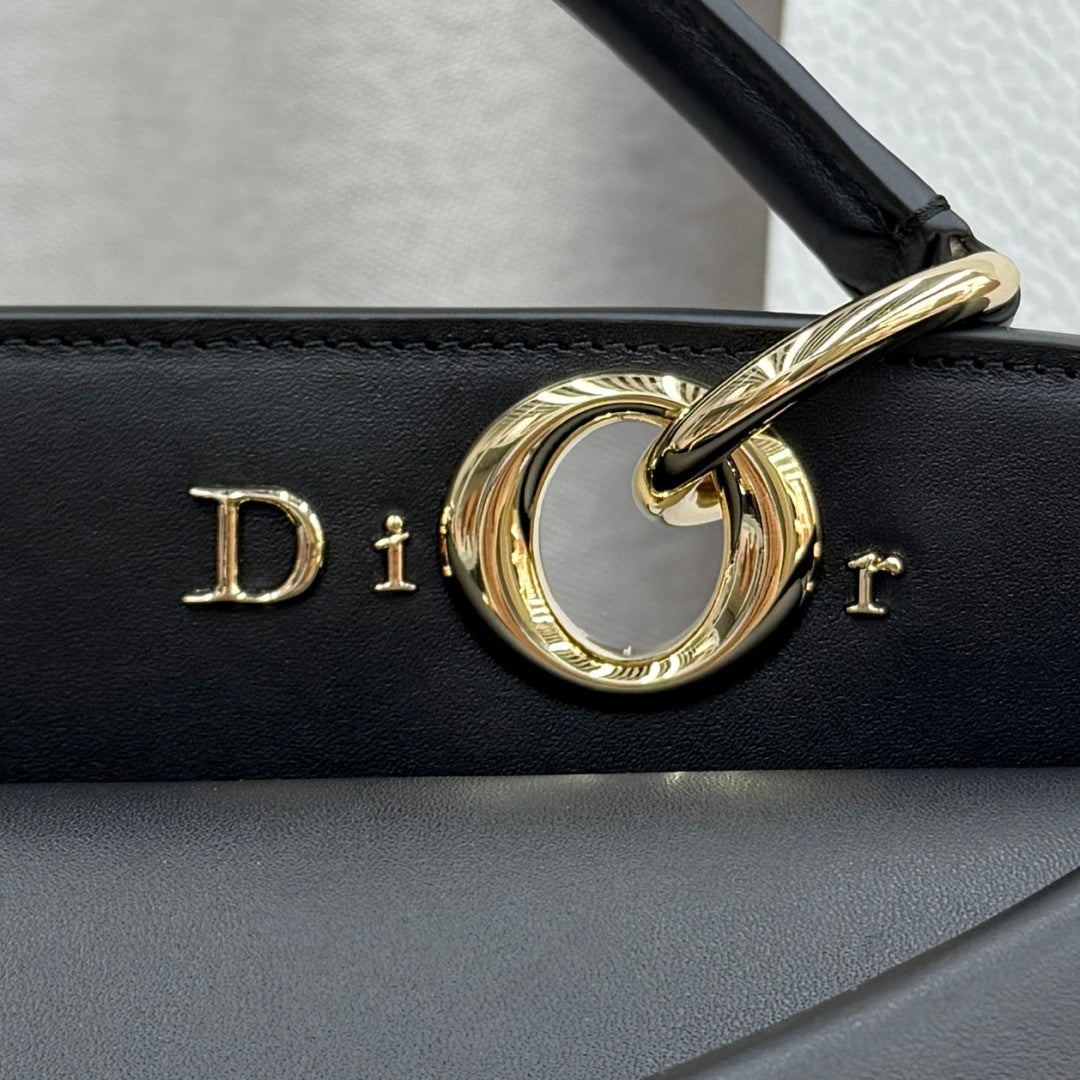 Dior 2026 Spring/Summer Bow Handbag — Black with Gold Hardware