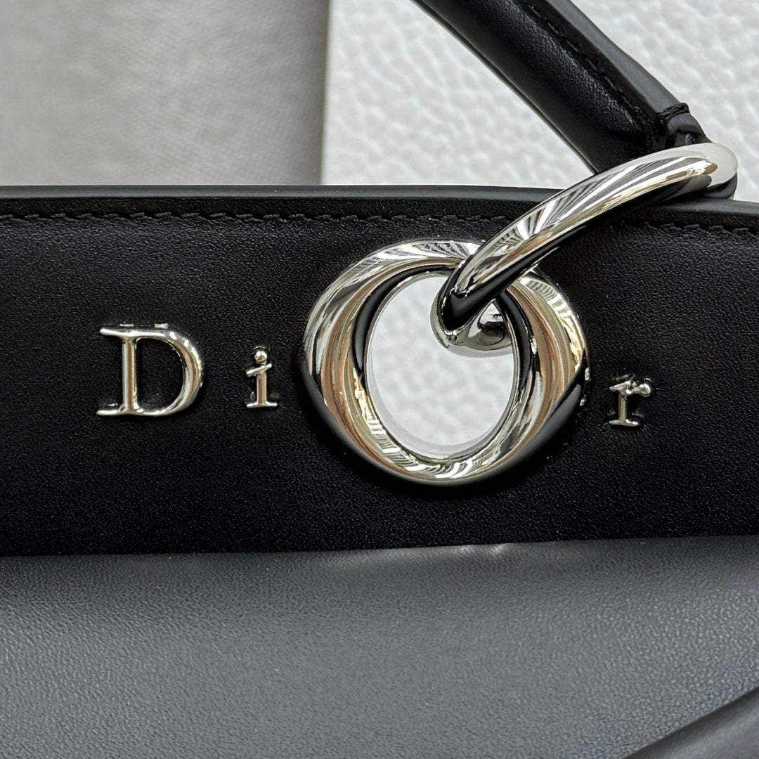 Dior 2026 Spring/Summer Bow Handbag — Black with Silver Hardware