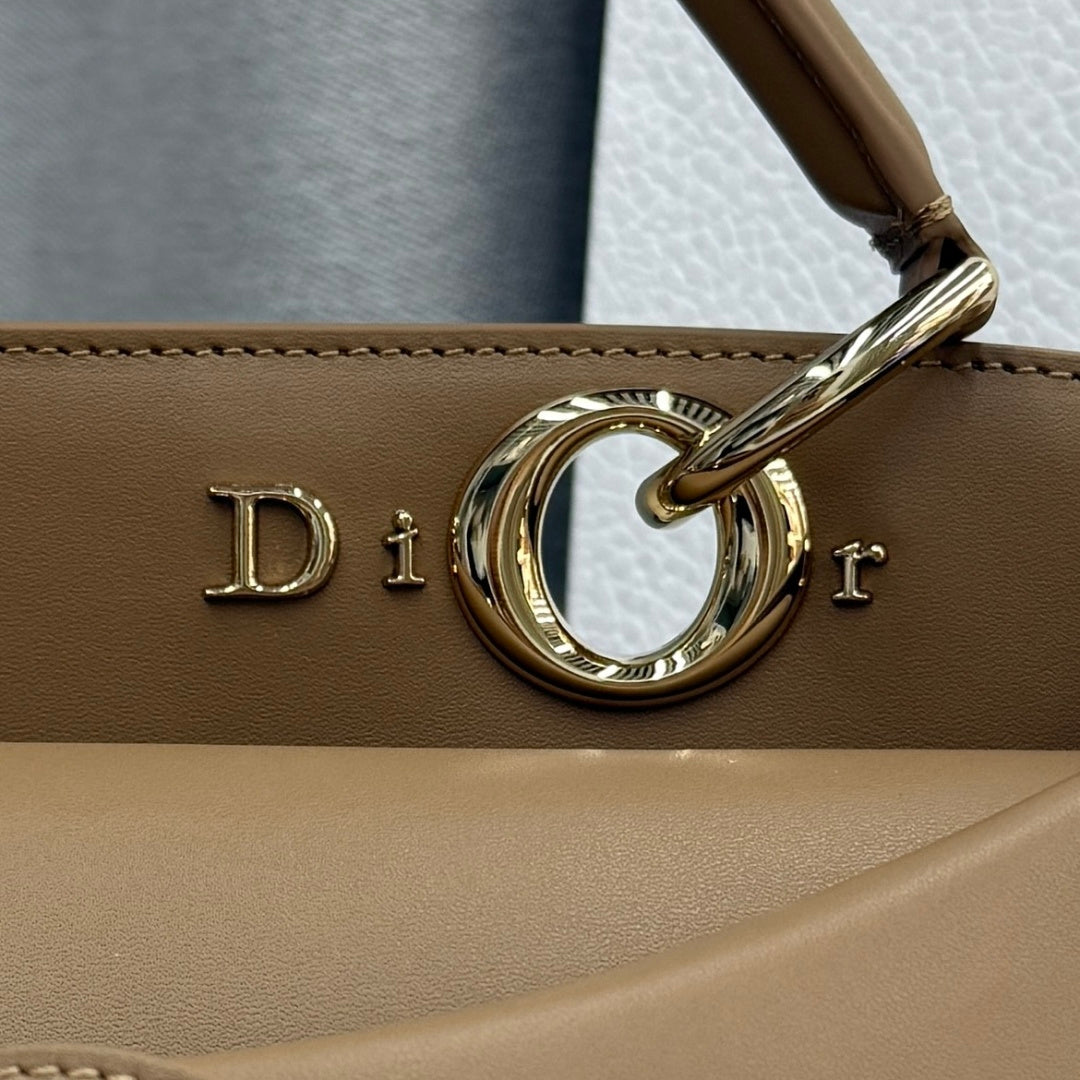 Dior 2026 Spring/Summer Bow Handbag — Caramel with Gold Hardware