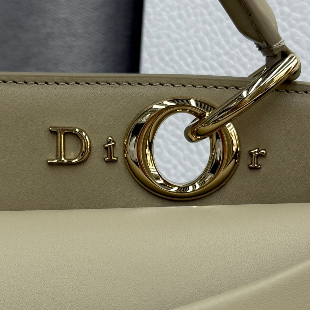 Dior 2026 Spring/Summer Bow Handbag — Apricot with Gold Hardware
