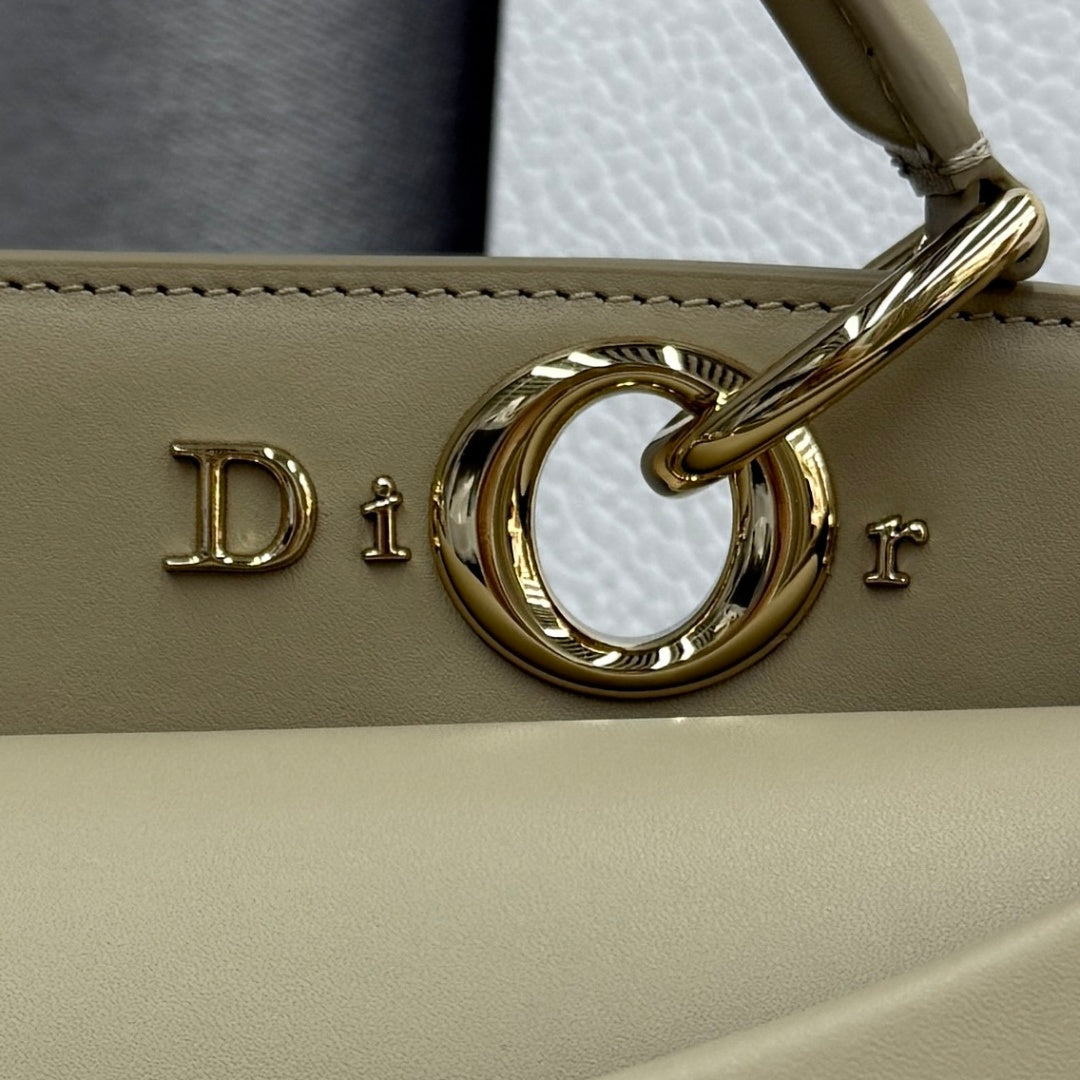 Dior 2026 Spring/Summer Bow Handbag — Apricot with Gold Hardware