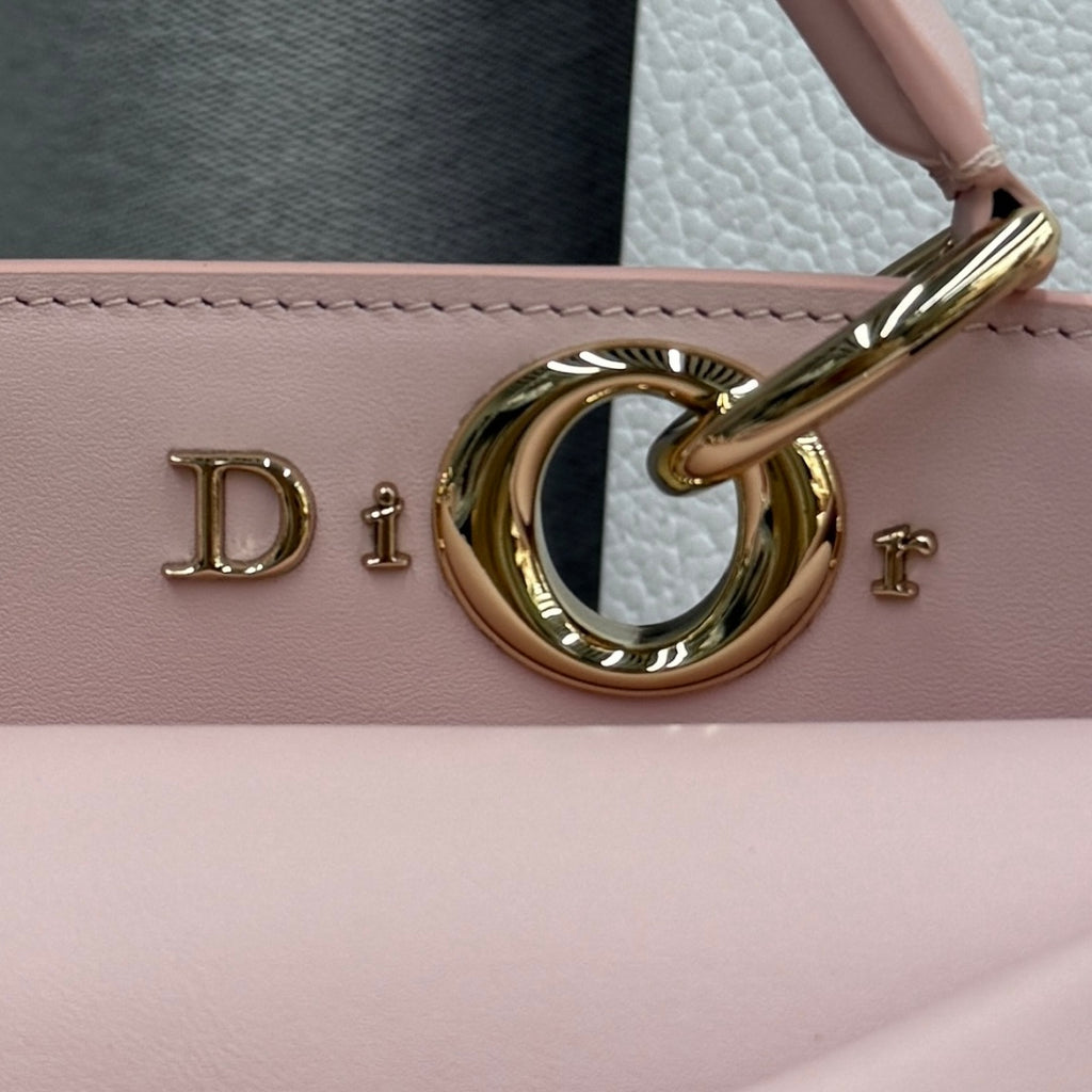 Dior 2026 Spring/Summer Bow Handbag — Blush Pink with Gold Hardware