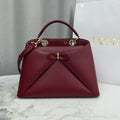 Dior 2026 Spring/Summer Bow Handbag — Burgundy with Gold Hardware