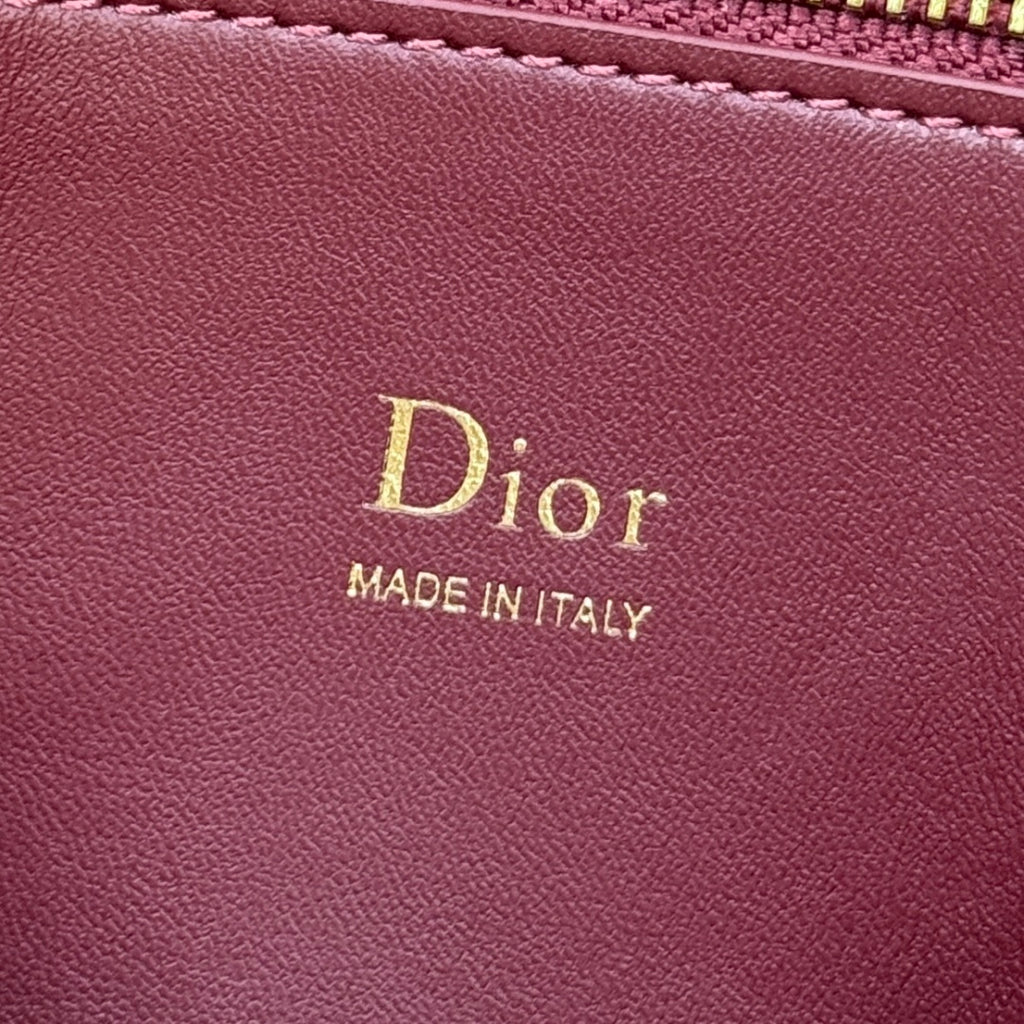 Dior 2026 Spring/Summer Bow Handbag — Burgundy with Gold Hardware