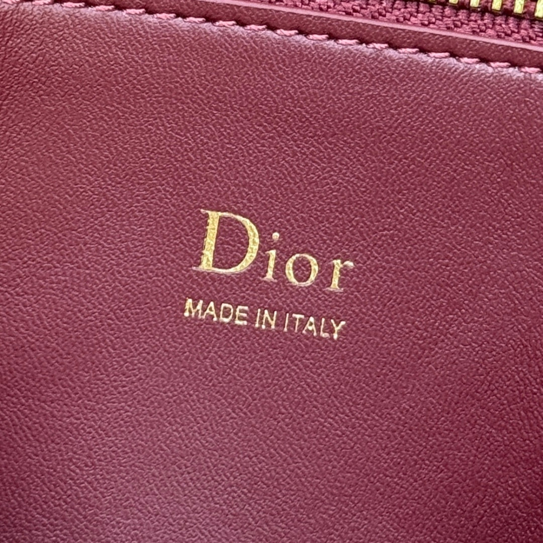 Dior 2026 Spring/Summer Bow Handbag — Burgundy with Gold Hardware