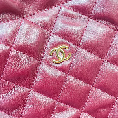 Chanel 25 Small Hobo Bag Burgundy & Gold