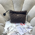Chanel 25 Small Hobo Bag Dark Brown Suede & Gold