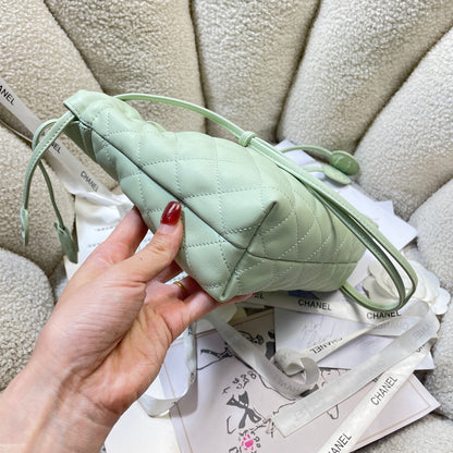 Chanel 25 Small Hobo Bag Mint Green Lambskin & Gold