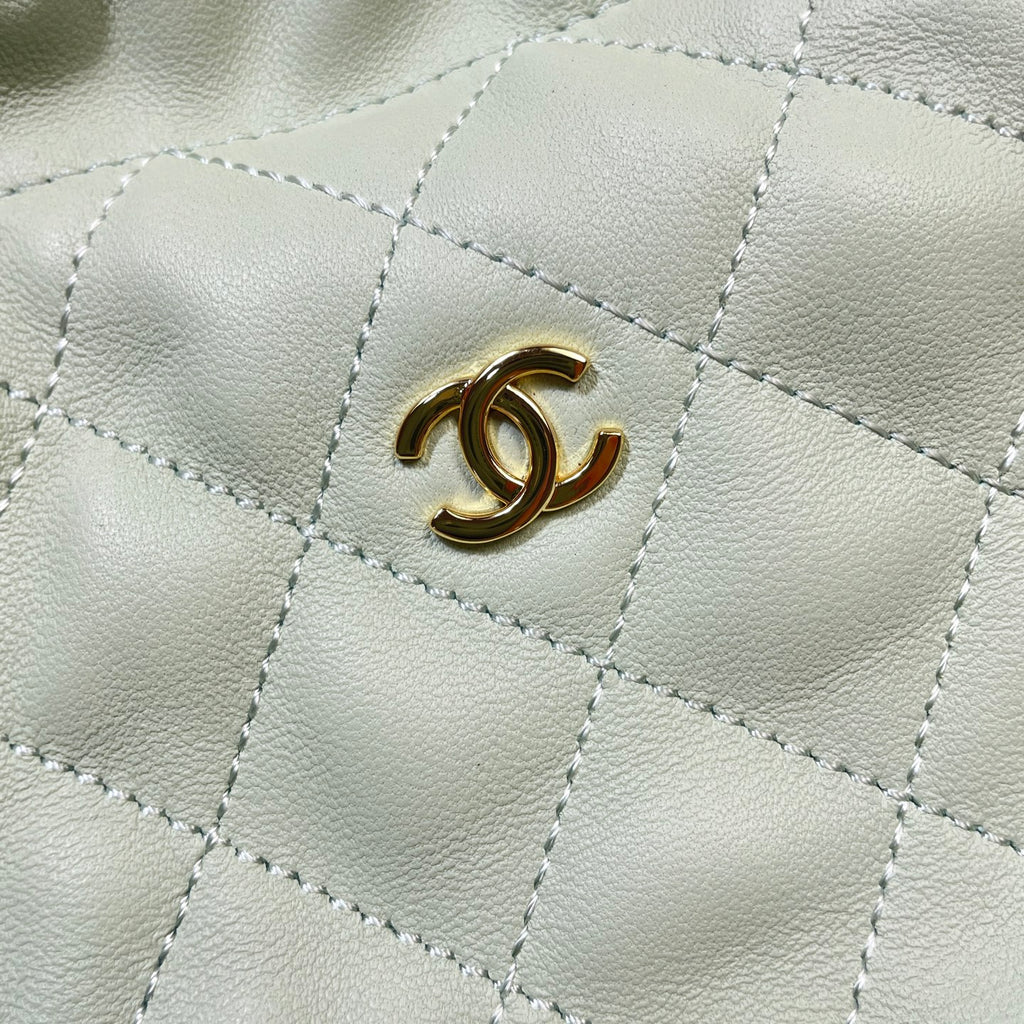 Chanel 25 Small Hobo Bag Mint Green Lambskin & Gold