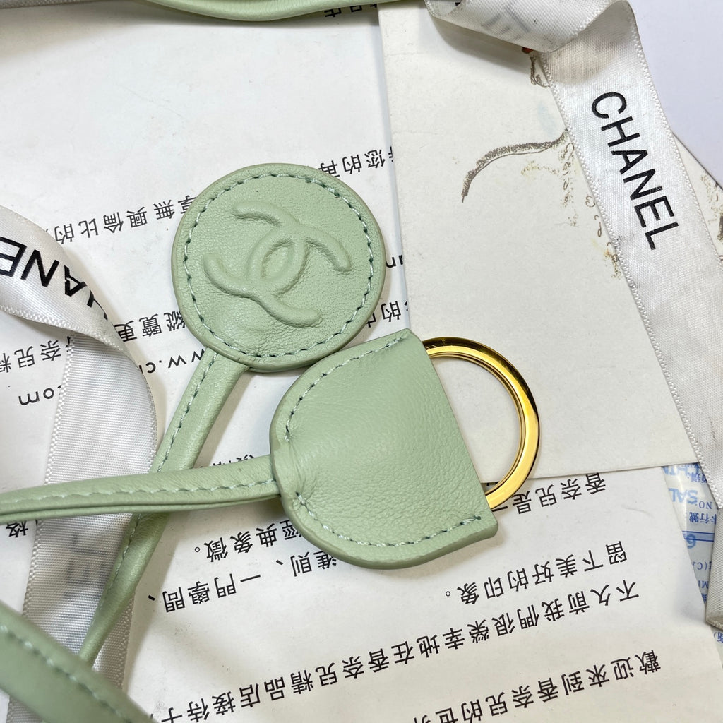 Chanel 25 Small Hobo Bag Mint Green Lambskin & Gold