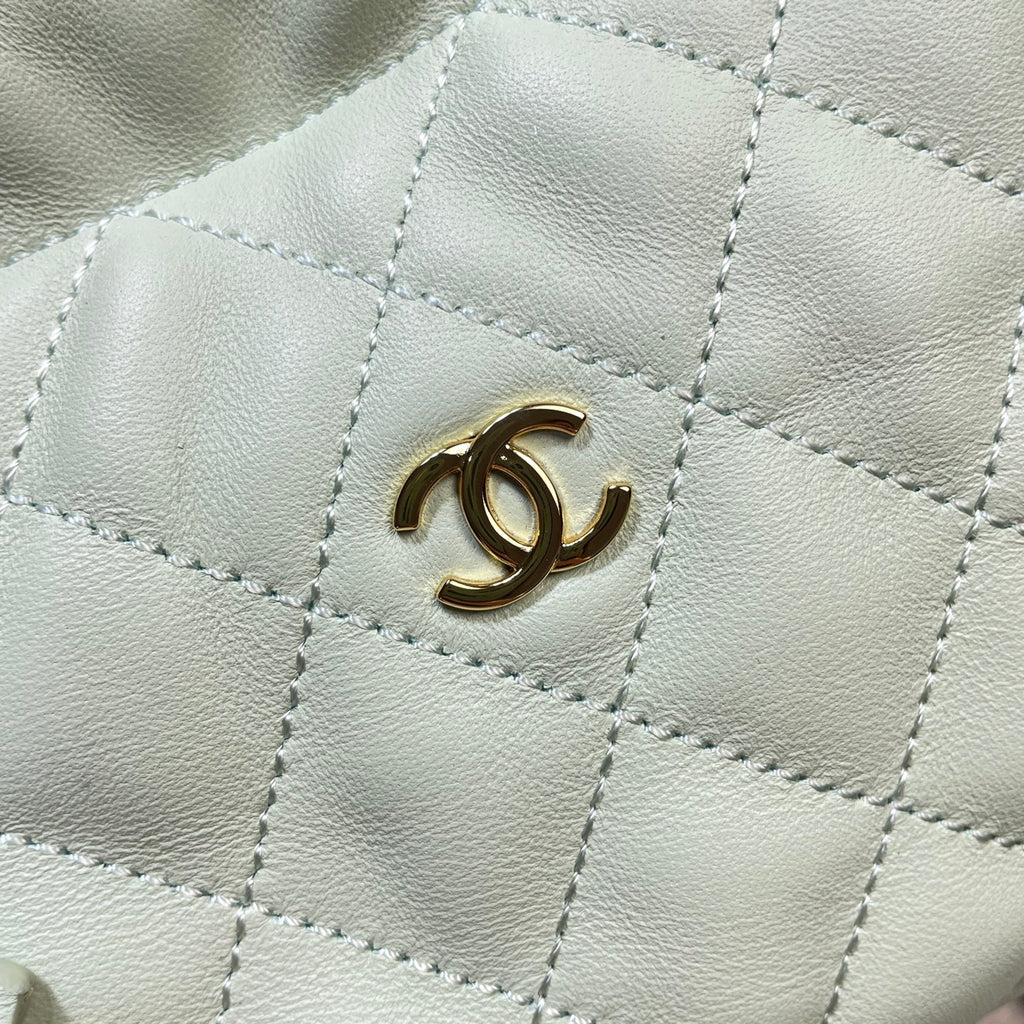 Chanel 25 Mini Hobo Bag Mint Green Lambskin & Gold