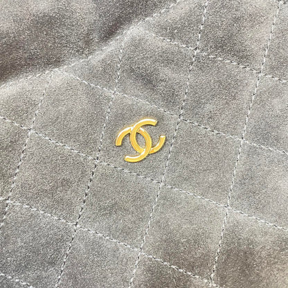 Chanel 25 Mini Hobo Bag Black Suede & Gold