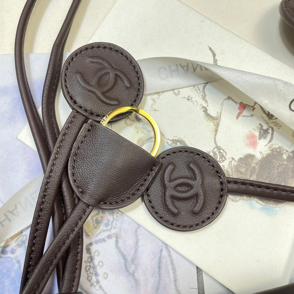 Chanel 25 Mini Hobo Bag Dark Brown Lambskin & Gold