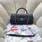 Chanel 26P Coco Handle Horizontal Flap Bag Black Caviar & Silver
