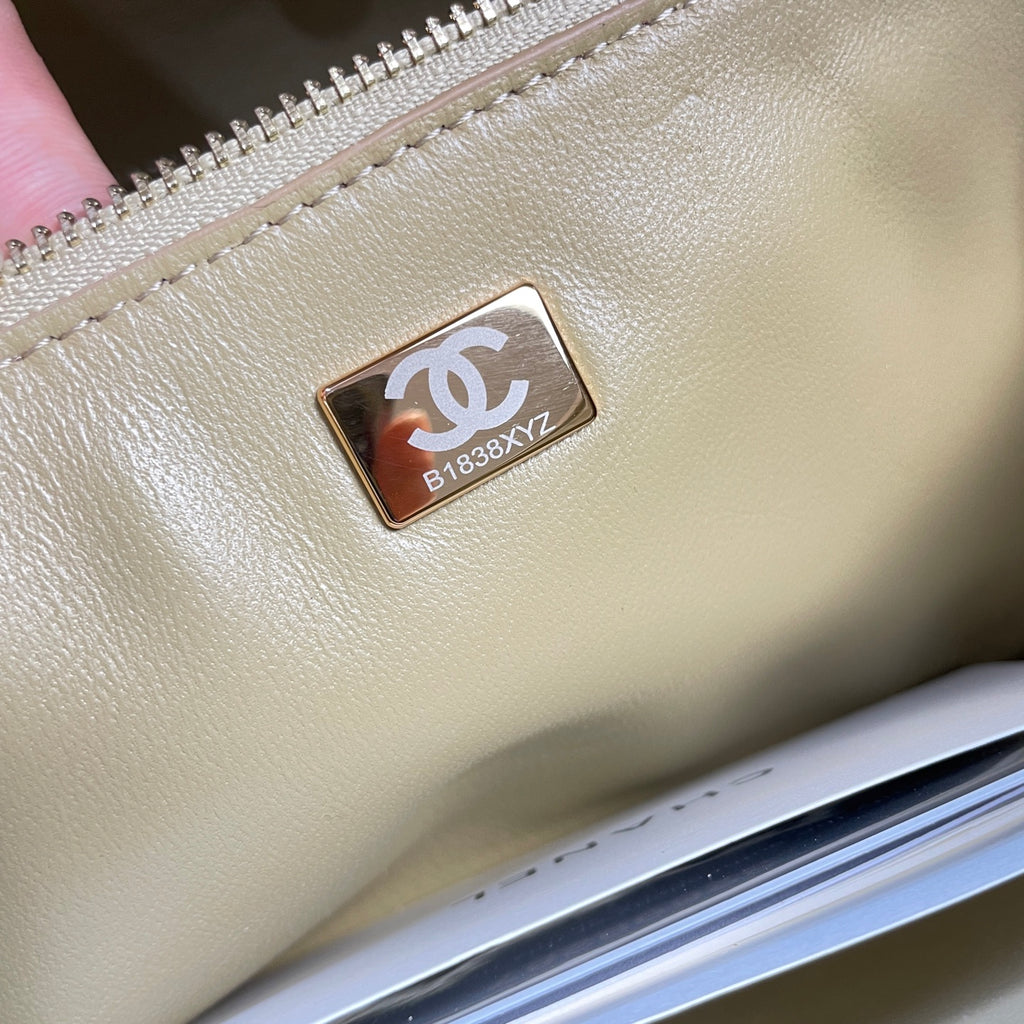 Chanel 26S Classic Flap Bag Beige Suede & Gold
